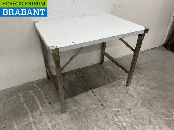Stainless Steel Collapsible Work Table 100 x 70 x 80 cm Catering - Image 3
