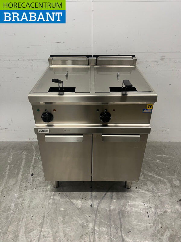 Stainless steel Zanussi Double Fryer 2 x 12 liters 400V Catering