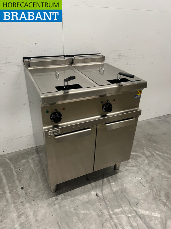 Stainless steel Zanussi Double Fryer 2 x 12 liters 400V Catering - Image 3