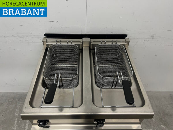 Stainless steel Zanussi Double Fryer 2 x 12 liters 400V Catering - Image 4
