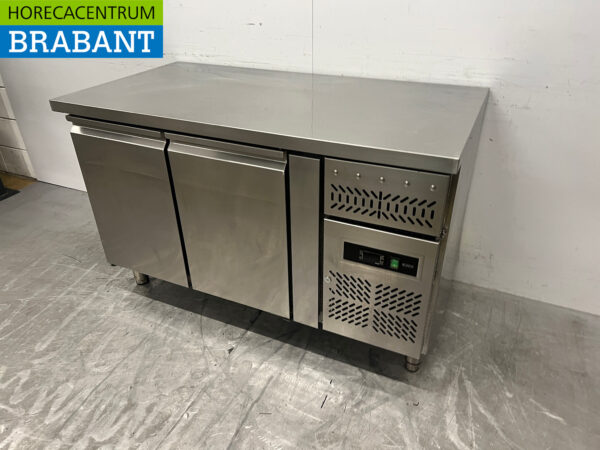 Stainless steel Maxxfrost Refrigerated Workbench 2 doors 138 cm 230V Horeca - Image 2