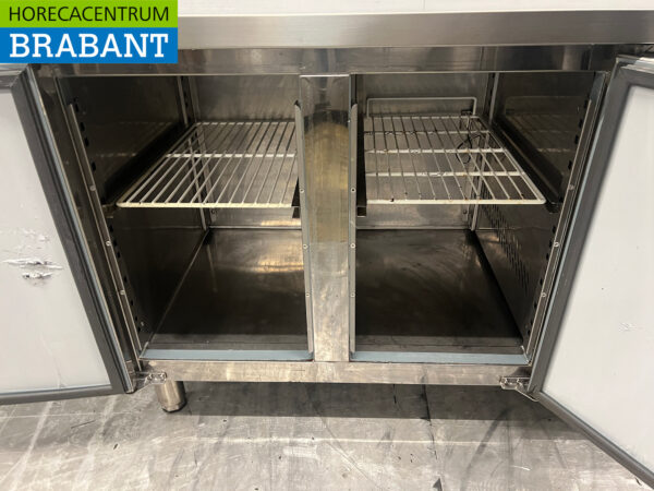 Stainless steel Maxxfrost Refrigerated Workbench 2 doors 138 cm 230V Horeca - Image 4