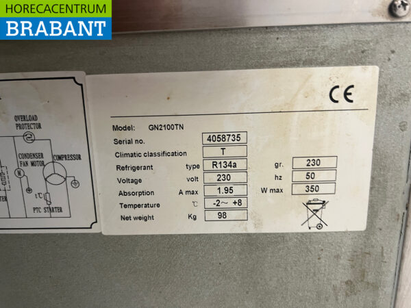 Stainless steel Maxxfrost Refrigerated Workbench 2 doors 138 cm 230V Horeca - Image 5