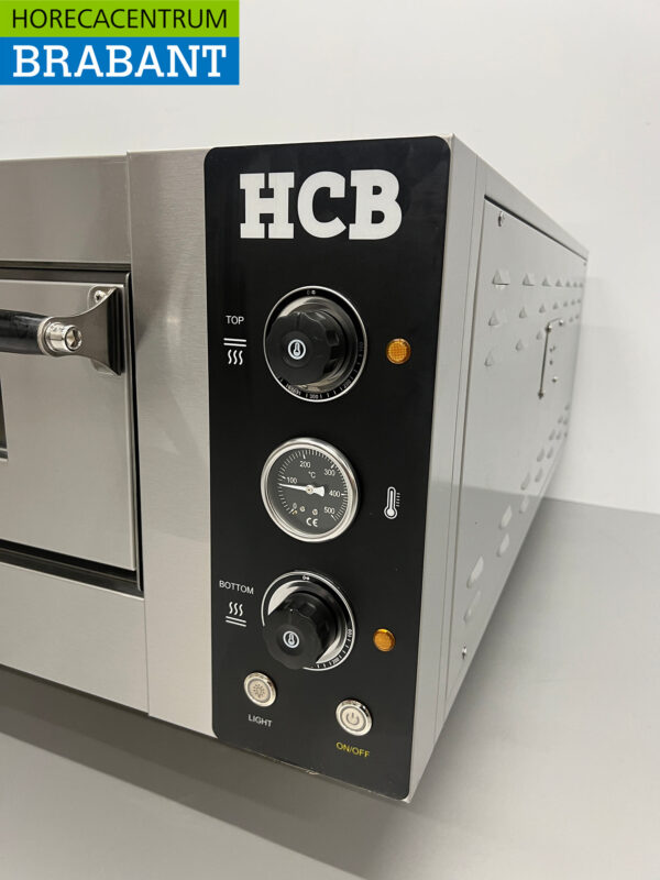 HCB stainless steel Pizza oven 6 pizzas 34 cm diameter 400V Horeca - Image 4
