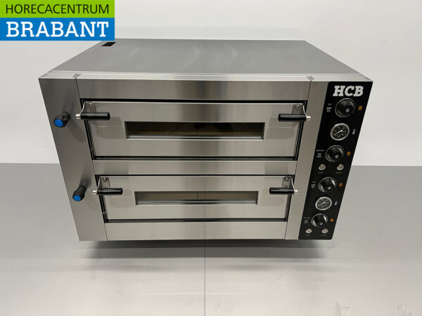 HCB stainless steel Pizza oven 2 x 4 pizzas 34 cm diameter 400V Horeca