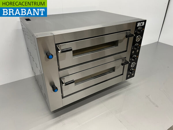 HCB stainless steel Pizza oven 2 x 4 pizzas 34 cm diameter 400V Horeca - Image 3