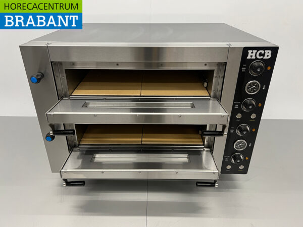 HCB stainless steel Pizza oven 2 x 4 pizzas 34 cm diameter 400V Horeca - Image 5