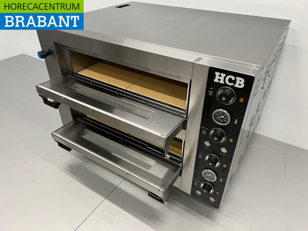 HCB stainless steel Pizza oven 2 x 4 pizzas 34 cm diameter 400V Horeca - Image 6