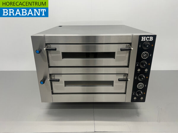 HCB stainless steel Pizza oven 2 x 6 pizzas 34 cm diameter 400V Horeca