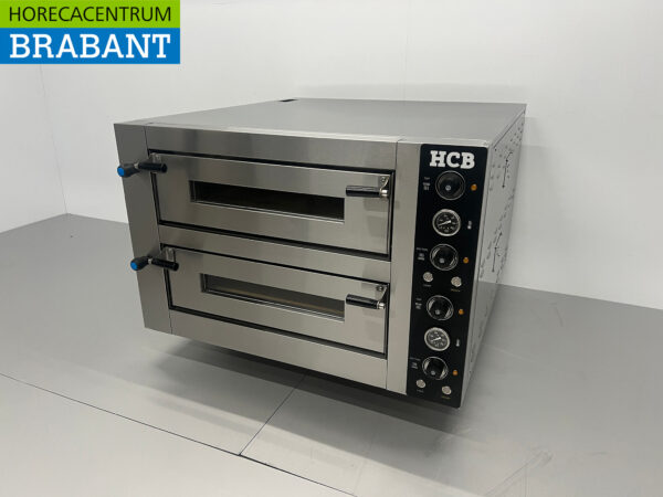 HCB stainless steel Pizza oven 2 x 6 pizzas 34 cm diameter 400V Horeca - Image 2