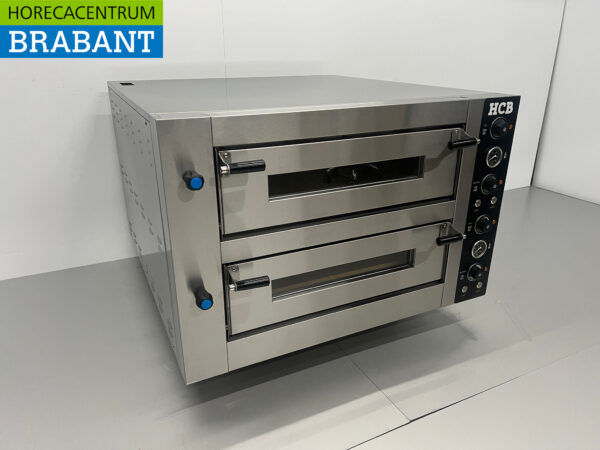 HCB stainless steel Pizza oven 2 x 6 pizzas 34 cm diameter 400V Horeca - Image 3