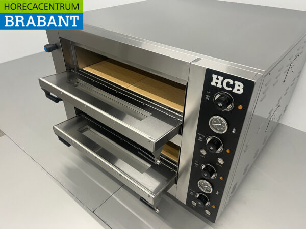 HCB stainless steel Pizza oven 2 x 6 pizzas 34 cm diameter 400V Horeca - Image 9