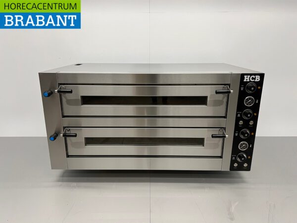 HCB stainless steel Pizza oven 2 x 6 pizzas 34 cm diameter 400V Horeca