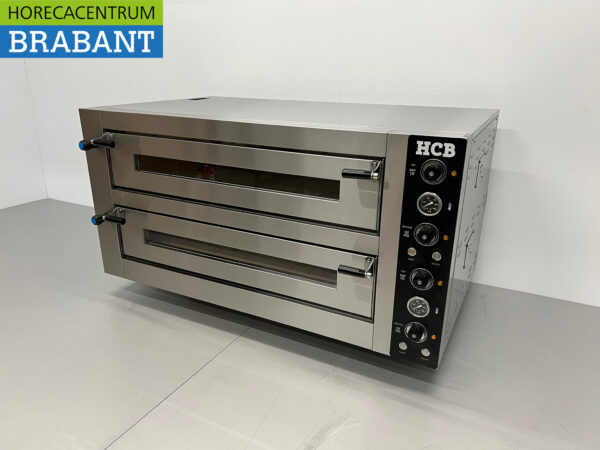 HCB stainless steel Pizza oven 2 x 6 pizzas 34 cm diameter 400V Horeca - Image 2