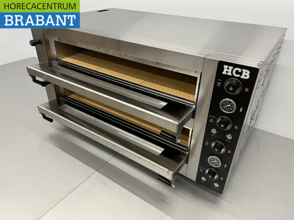 HCB stainless steel Pizza oven 2 x 6 pizzas 34 cm diameter 400V Horeca - Image 5