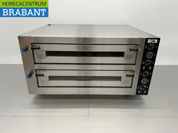 HCB stainless steel Pizza oven 2 x 9 pizzas 34 cm diameter 400V Horeca