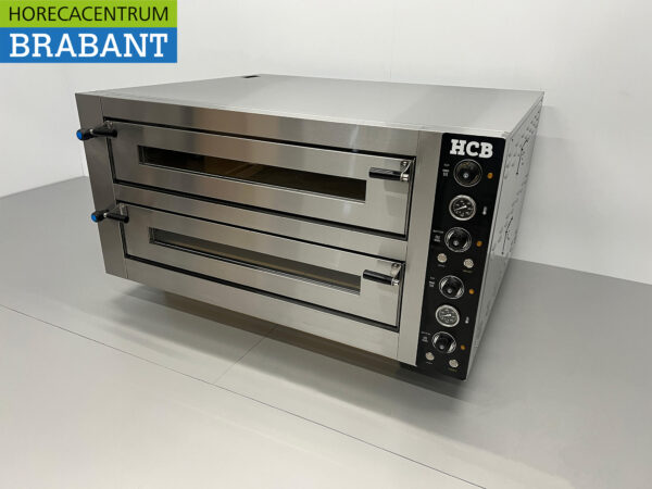 HCB stainless steel Pizza oven 2 x 9 pizzas 34 cm diameter 400V Horeca - Image 2