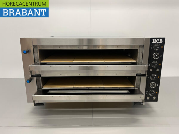 HCB stainless steel Pizza oven 2 x 9 pizzas 34 cm diameter 400V Horeca - Image 4