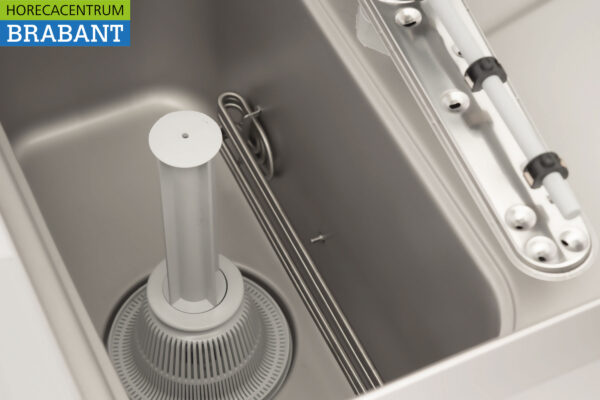 Stainless steel Asber Profi-line Sliding dishwasher with drain pump and soap pumps 400V Catering - Image 10