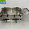 Stainless steel Double Fryer Fryer 2 x 30 liters PROPAAN gas Catering - Image 4