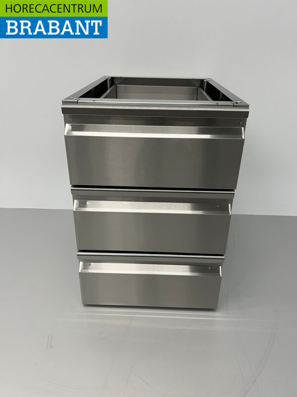 Stainless steel Undermount Drawer Cabinet 3 drawers Premium-line Hospitality
