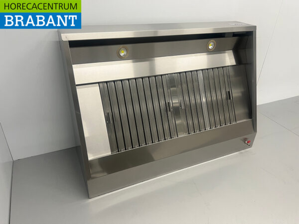 HCB stainless steel extractor hood fume hood Premium-line motor 1500 cubic meters oblique model 140 cm 230V Horeca - Image 3