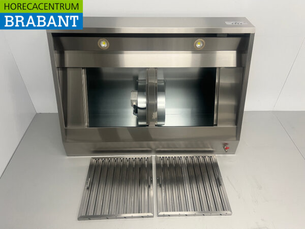 HCB stainless steel extractor hood fume hood Premium-line motor 1500 cubic meters oblique model 140 cm 230V Horeca - Image 4