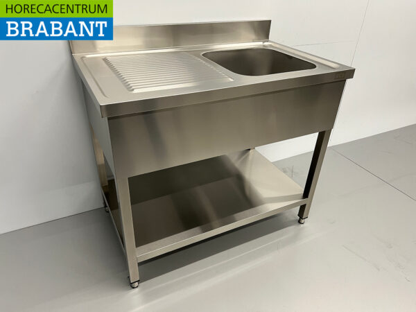 Stainless steel sink sink 100 x 60 cm Horeca - Image 3