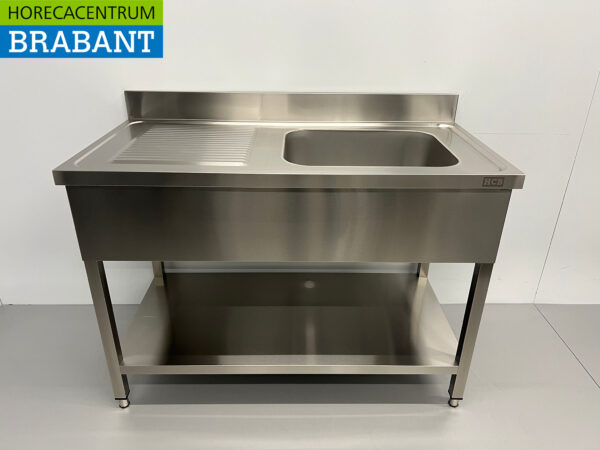 Stainless steel sink sink 120 x 60 cm Horeca