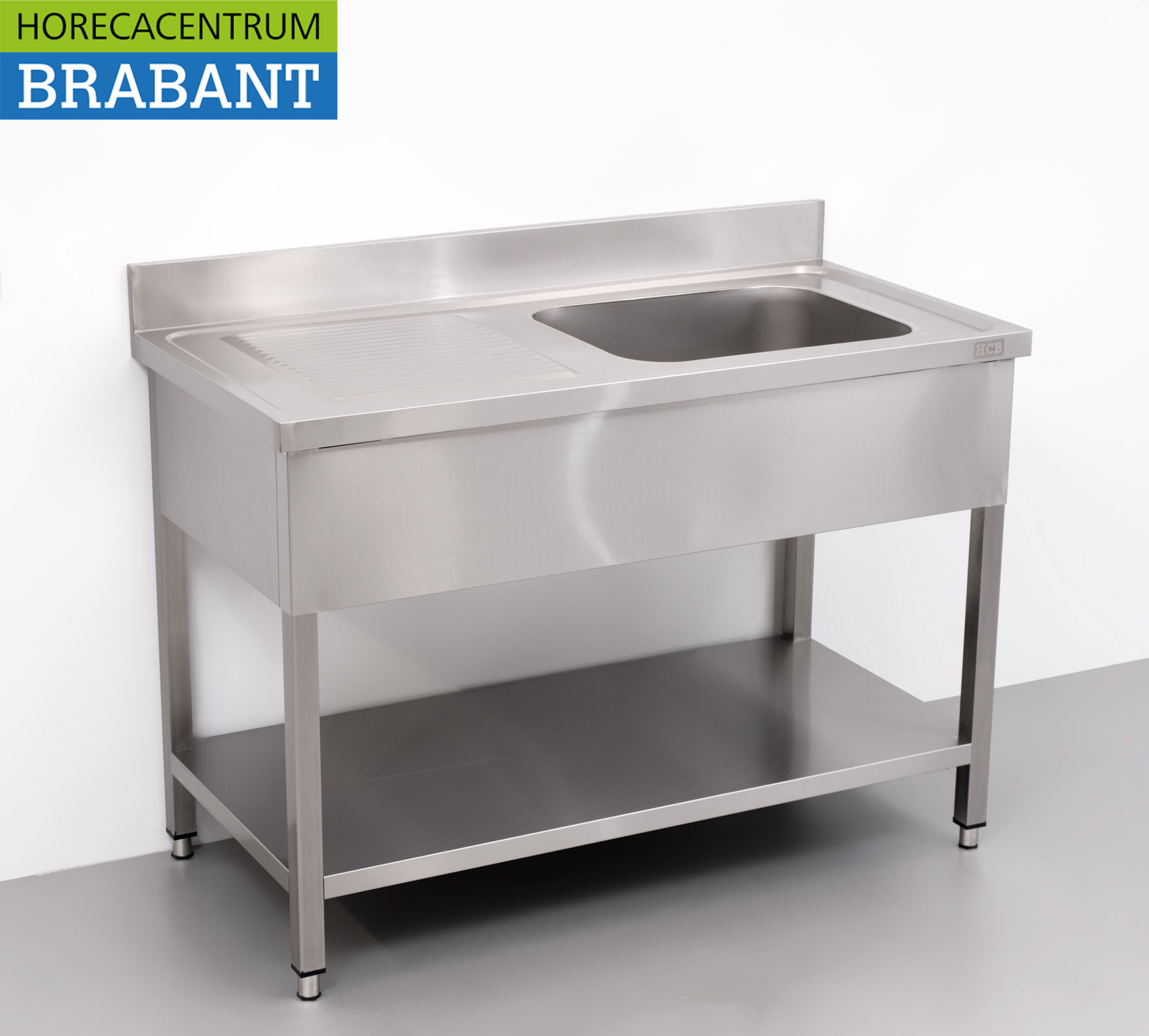 HCB stainless steel sink sink 120 x 60 cm Horeca - Image 3