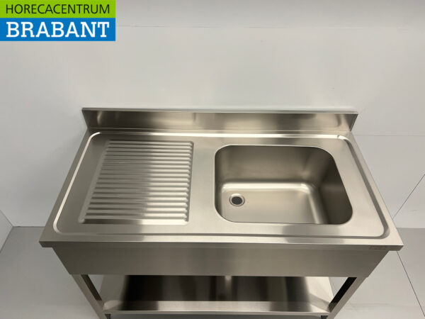 Stainless steel sink sink 120 x 60 cm Horeca - Image 4