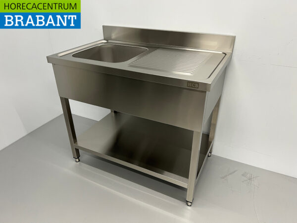 Stainless steel sink sink 100 x 60 cm Horeca - Image 2