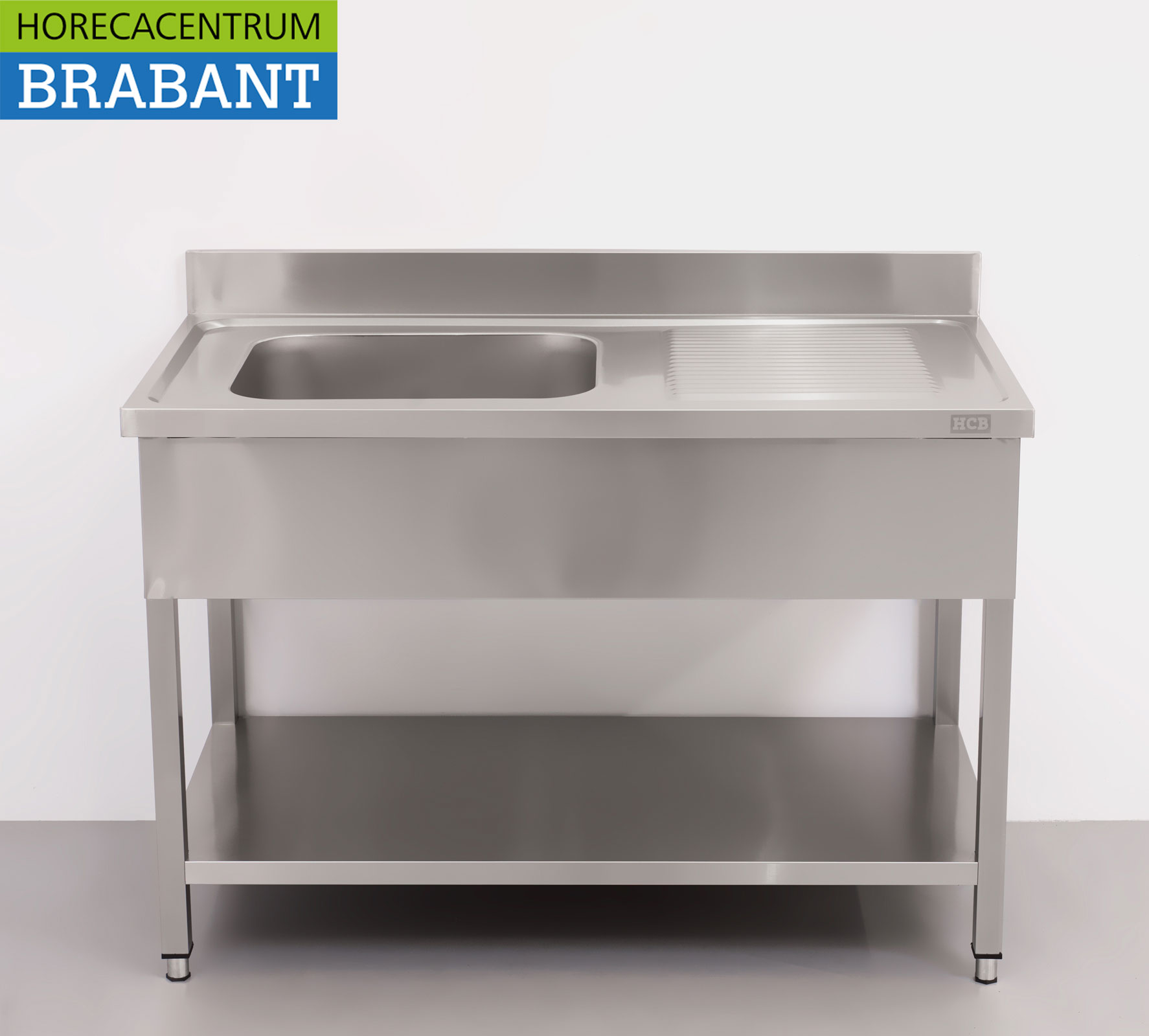 Stainless steel sink sink 120 x 60 cm Horeca