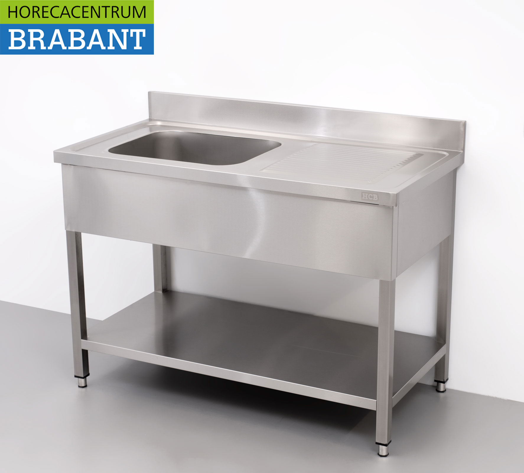 Stainless steel sink sink 120 x 60 cm Horeca - Image 3