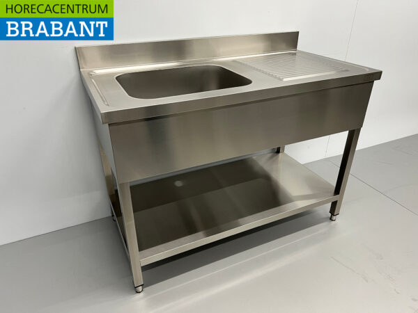 Stainless steel sink sink 120 x 60 cm Horeca - Image 3