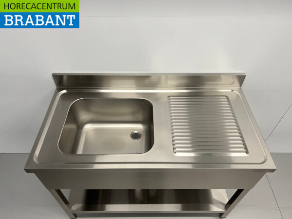 Stainless steel sink sink 120 x 60 cm Horeca - Image 4