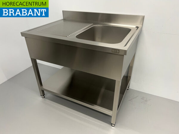 Stainless steel sink sink 100 x 70 cm Horeca - Image 2