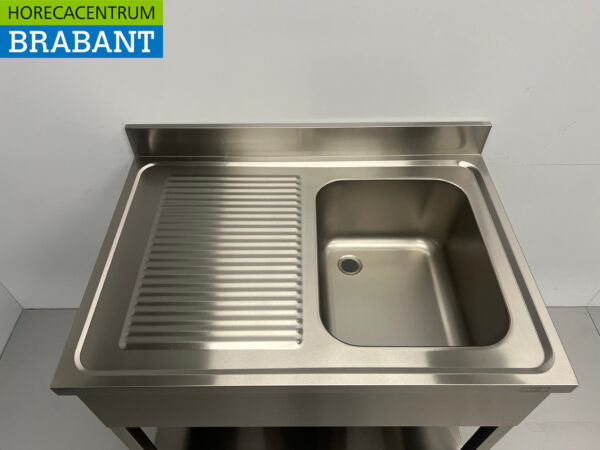 Stainless steel sink sink 100 x 70 cm Horeca - Image 4