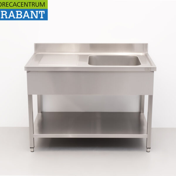 HCB stainless steel sink sink right 120 x 70 cm Catering