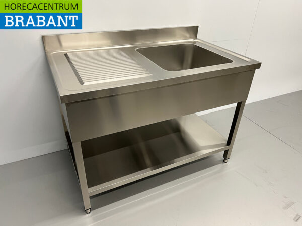 Stainless steel sink sink 120 x 70 cm Horeca - Image 3