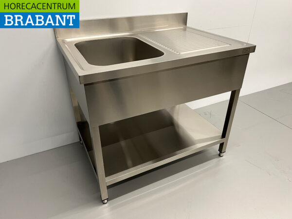 Stainless steel sink sink 100 x 70 cm Horeca - Image 3