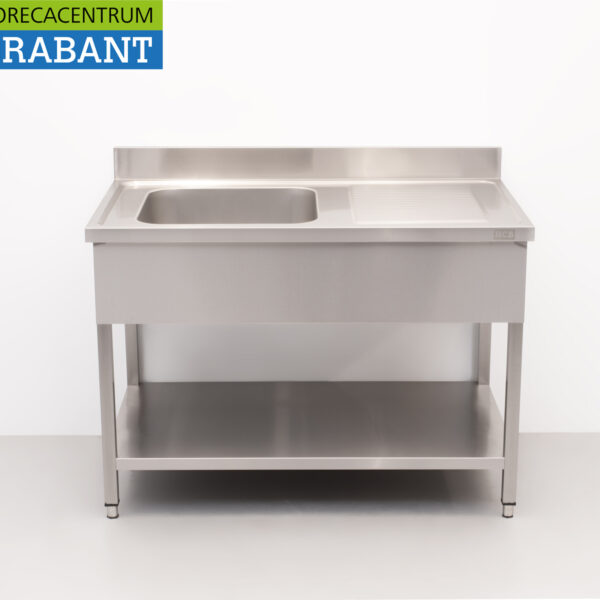 HCB stainless steel sink sink left 120 x 70 cm Horeca