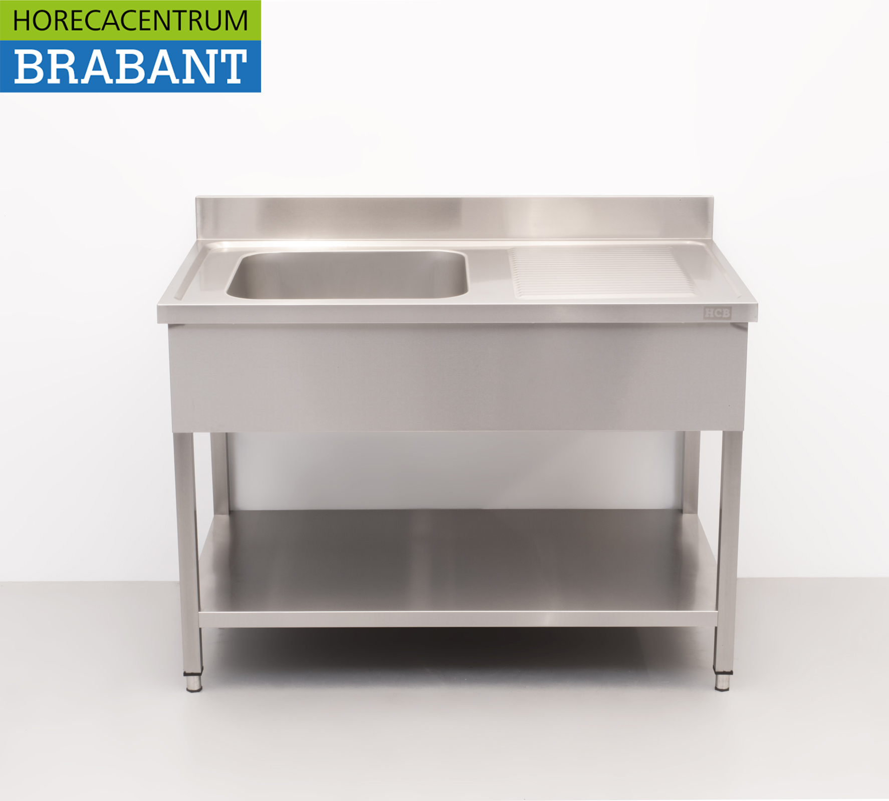 HCB stainless steel sink sink left 120 x 70 cm Horeca