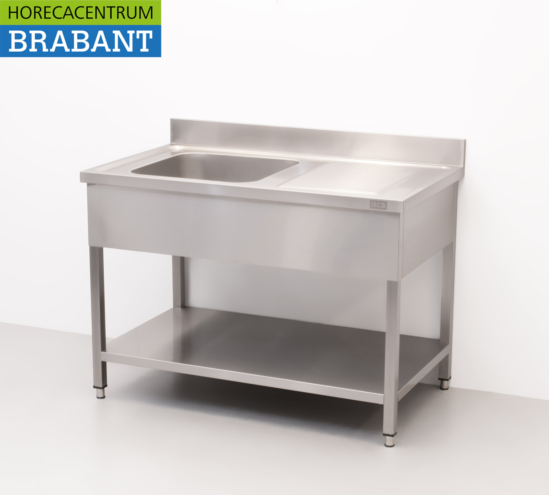 HCB stainless steel sink sink left 120 x 70 cm Horeca - Image 3