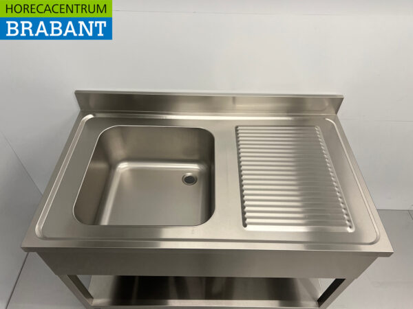 Stainless steel sink sink 120 x 70 cm Horeca - Image 4