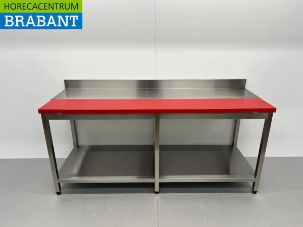 Stainless steel Polyethylene PE Cutting Table Work Table 200 cm Catering Butchery