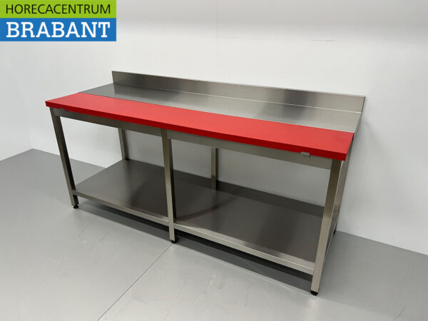 Stainless steel Polyethylene PE Cutting Table Work Table 200 cm Catering Butchery - Image 2