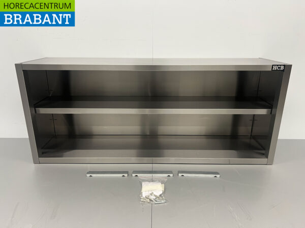 Stainless steel Wall Cupboard Cabinet Open model 160 cm Catering