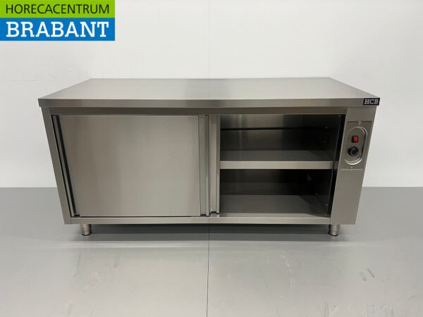 Stainless steel warming cabinet Plate warming cabinet 2 sliding doors Premium-line 160 cm Horeca - Image 4