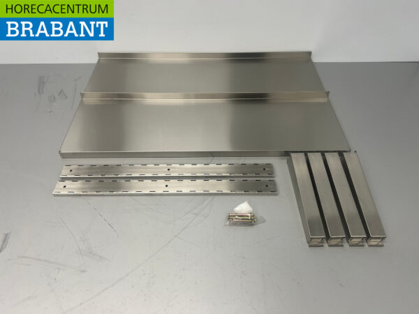 HCB Stainless Steel Double Wall Shelf 100 x 30 cm Horeca